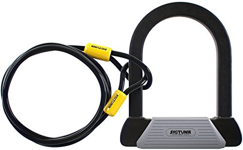 SIGTUNA U Lock 16mm Hardened Steel Bike lock with 1800mm Woven Steel Kingsmotorbikes