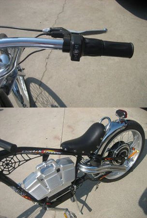 Chopper bicycle outlet with engine